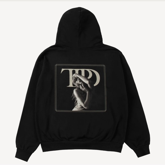 Taylor Swift TTPD Black Hoodie - Picture 3 of 5